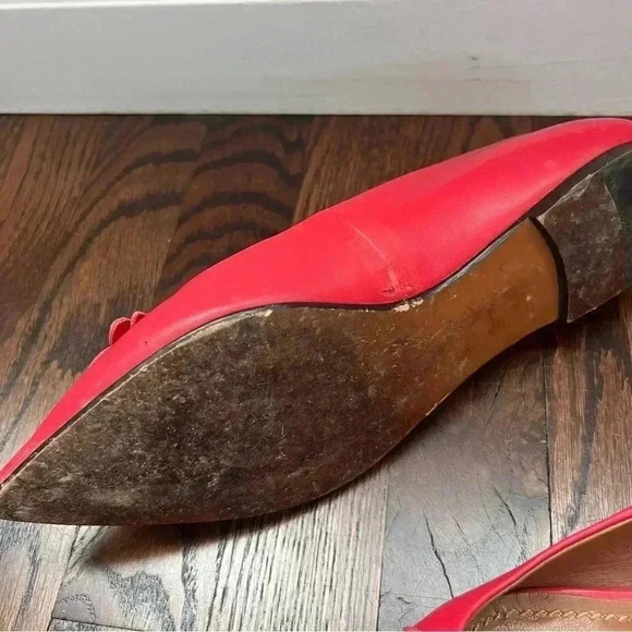 Coach Flat With Floral Applique Tea Rose Red FG1862 Women’s Size 8.5 B Slip On - Picture 16 of 16